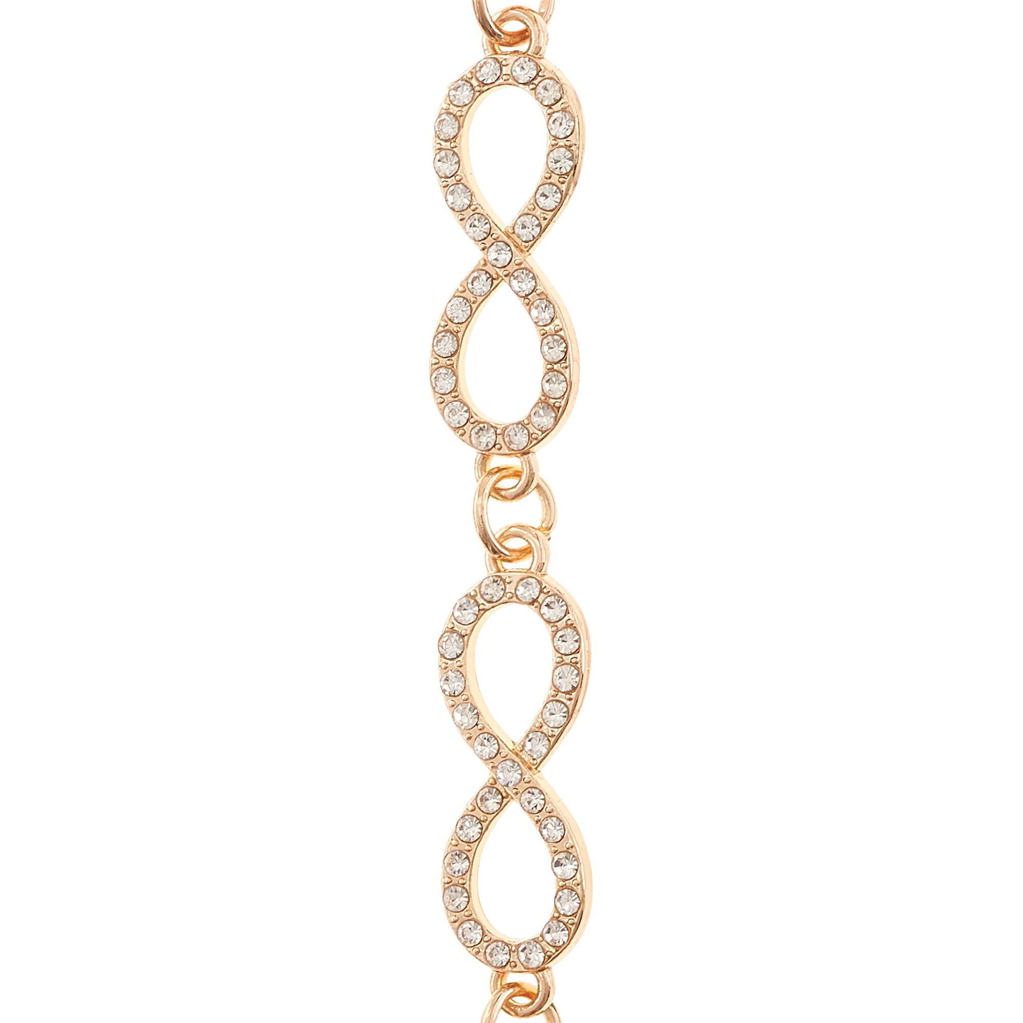 Gold Rhinestone & Metal Infinity Beads, 32mm by Bead Landing™